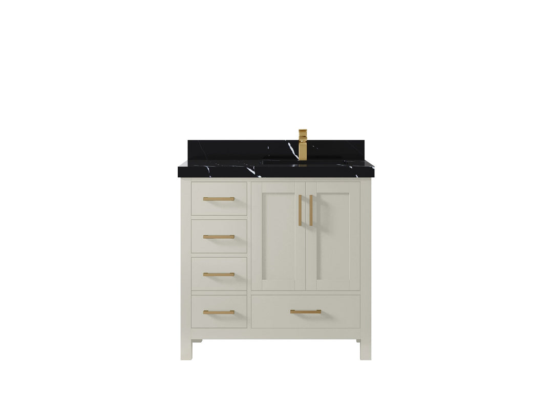 Malibu 36 in. W x 22 in. D Right Offset Sink Bathroom Vanity - Willow Bath and Vanity