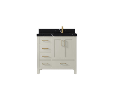 Malibu 36 in. W x 22 in. D Right Offset Sink Bathroom Vanity - Willow Bath and Vanity