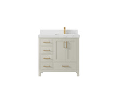 Malibu 36 in. W x 22 in. D Right Offset Sink Bathroom Vanity - photo 29