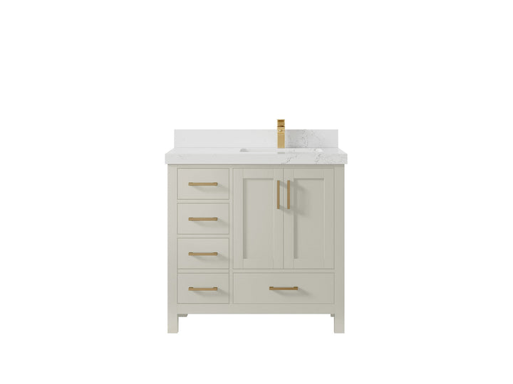 Malibu 36 in. W x 22 in. D Right Offset Sink Bathroom Vanity - photo 29