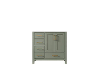 Malibu 36 in. W x 22 in. D Right Offset Sink Bathroom Vanity - Willow Bath and Vanity