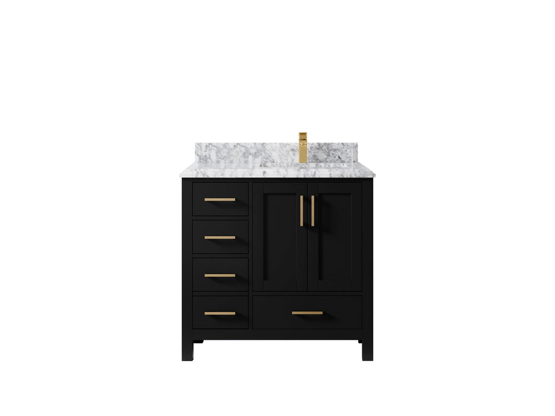 Malibu 36 in. W x 22 in. D Right Offset Sink Bathroom Vanity - Willow Bath and Vanity