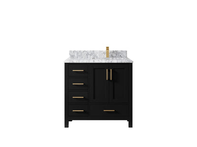 Malibu 36 in. W x 22 in. D Right Offset Sink Bathroom Vanity - Willow Bath and Vanity
