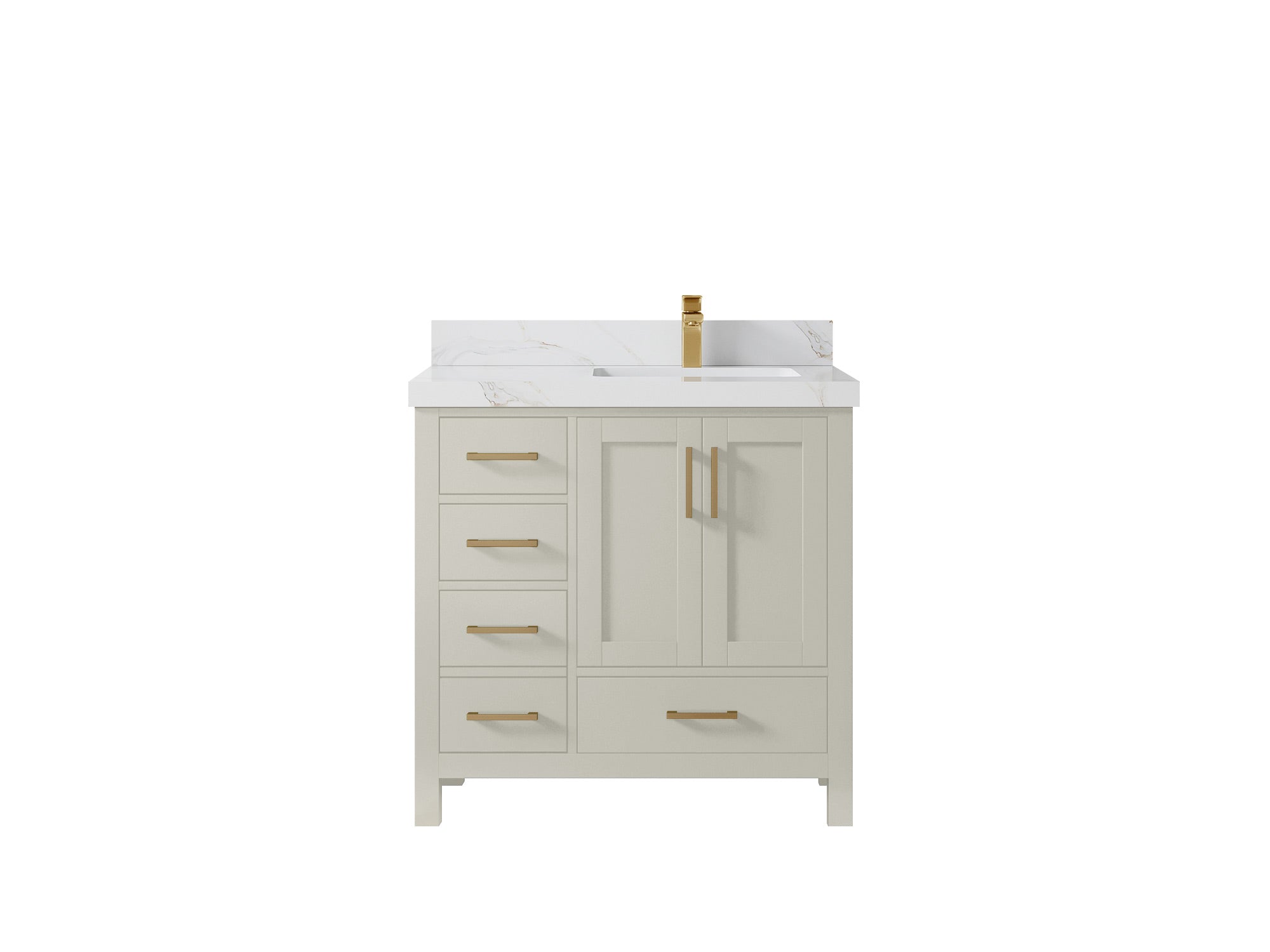 Malibu 36 in. W x 22 in. D Right Offset Sink Bathroom Vanity - Willow Bath and Vanity