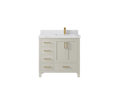 Malibu 36 in. W x 22 in. D Right Offset Sink Bathroom Vanity - Willow Bath and Vanity