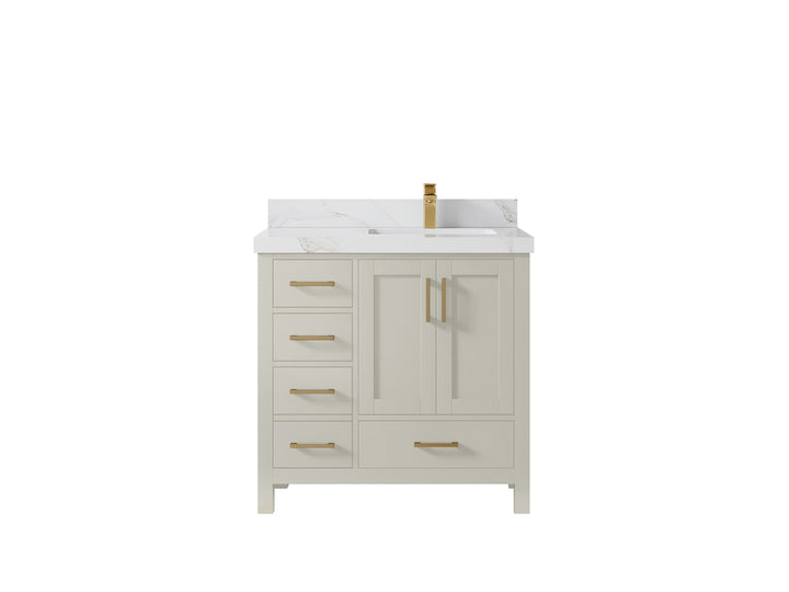 Malibu 36 in. W x 22 in. D Right Offset Sink Bathroom Vanity - photo 21