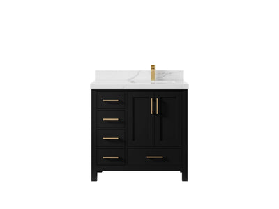 Malibu 36 in. W x 22 in. D Right Offset Sink Bathroom Vanity - Willow Bath and Vanity