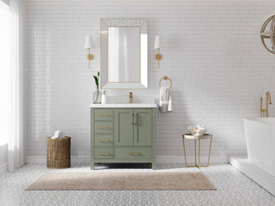 Malibu 36 in. W x 22 in. D Right Offset Sink Bathroom Vanity - Willow Bath and Vanity