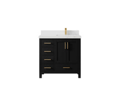 Malibu 36 in. W x 22 in. D Right Offset Sink Bathroom Vanity - photo 31