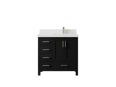 Malibu 36 in. W x 22 in. D Right Offset Sink Bathroom Vanity - Willow Bath and Vanity