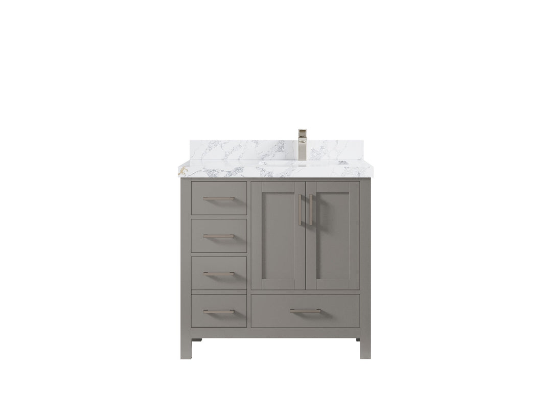 Malibu 36 in. W x 22 in. D Right Offset Sink Bathroom Vanity - Willow Bath and Vanity