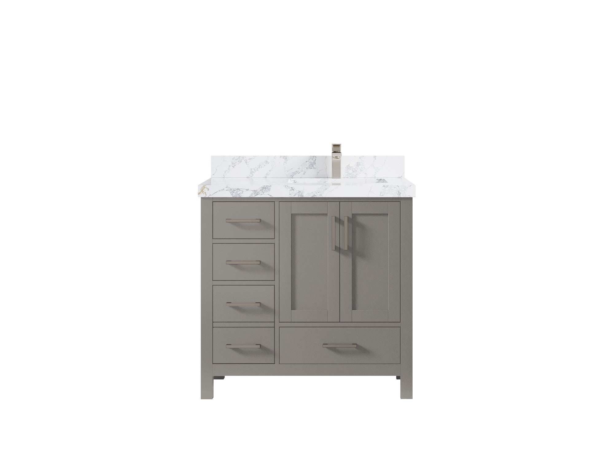 Malibu 36 in. W x 22 in. D Right Offset Sink Bathroom Vanity - Willow Bath and Vanity