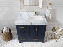 Malibu 36 in. W x 22 in. D Right Offset Sink Bathroom Vanity - photo 20