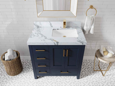 Malibu 36 in. W x 22 in. D Right Offset Sink Bathroom Vanity - Willow Bath and Vanity