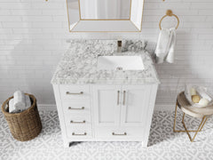 Malibu 36 in. W x 22 in. D Right Offset Sink Bathroom Vanity - photo 30