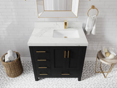 Malibu 36 in. W x 22 in. D Right Offset Sink Bathroom Vanity - photo 18