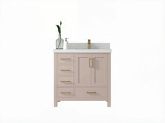 Malibu 36 in. W x 22 in. D Right Offset Sink Bathroom Vanity - photo 1