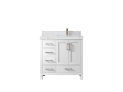 Malibu 36 in. W x 22 in. D Right Offset Sink Bathroom Vanity - photo 17