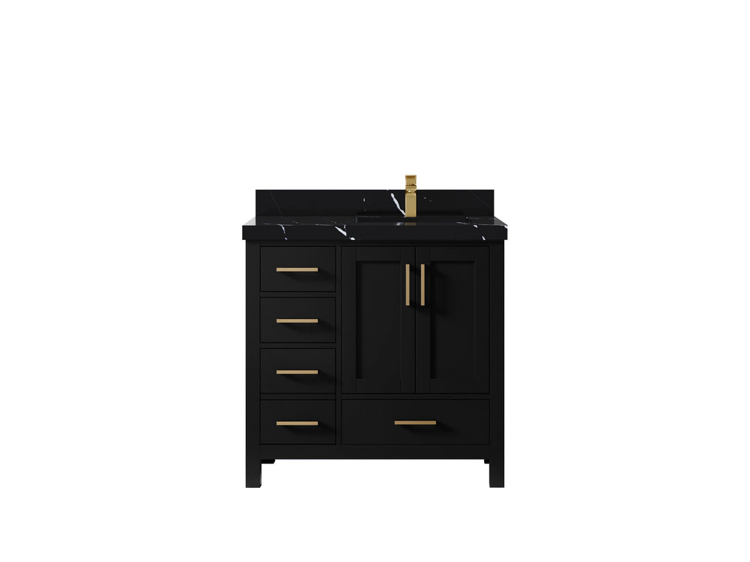 Malibu 36 in. W x 22 in. D Right Offset Sink Bathroom Vanity - Willow Bath and Vanity
