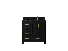 Malibu 36 in. W x 22 in. D Right Offset Sink Bathroom Vanity - photo 9