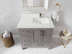 Malibu 36 in. W x 22 in. D Right Offset Sink Bathroom Vanity - photo 44
