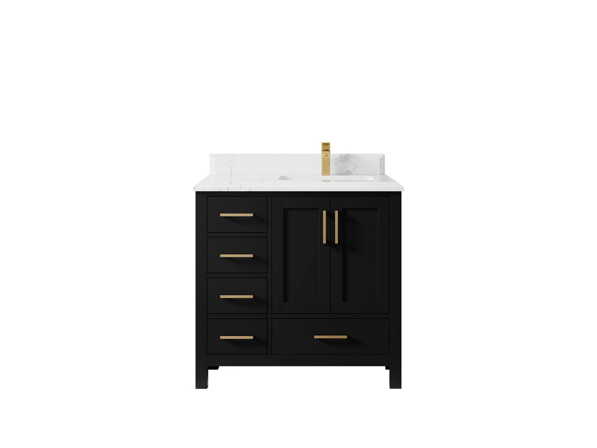 Malibu 36 in. W x 22 in. D Right Offset Sink Bathroom Vanity - Willow Bath and Vanity