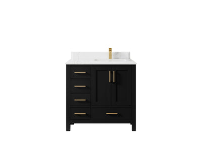 Malibu 36 in. W x 22 in. D Right Offset Sink Bathroom Vanity - Willow Bath and Vanity