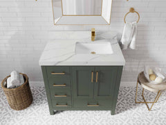 Malibu 36 in. W x 22 in. D Right Offset Sink Bathroom Vanity - photo 34