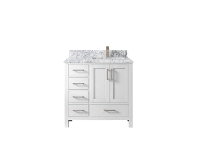 Malibu 36 in. W x 22 in. D Right Offset Sink Bathroom Vanity - Willow Bath and Vanity
