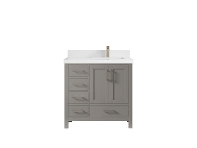 Malibu 36 in. W x 22 in. D Right Offset Sink Bathroom Vanity - Willow Bath and Vanity