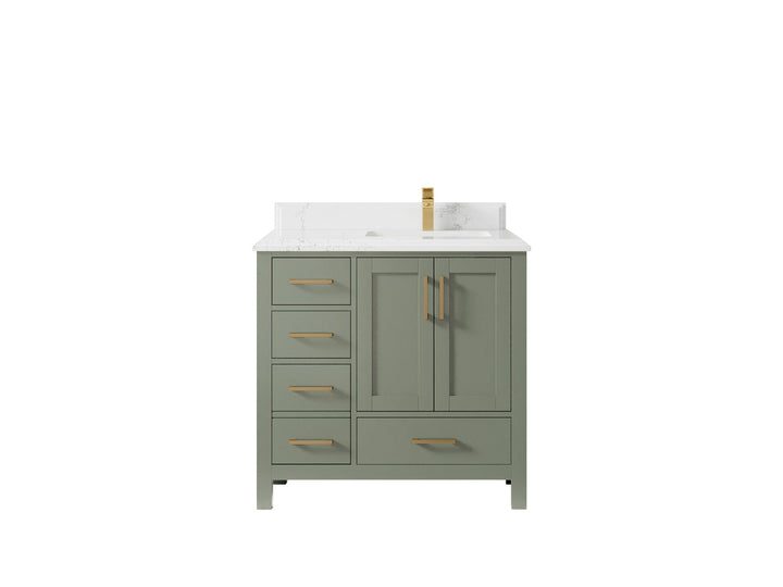 Malibu 36 in. W x 22 in. D Right Offset Sink Bathroom Vanity - photo 28