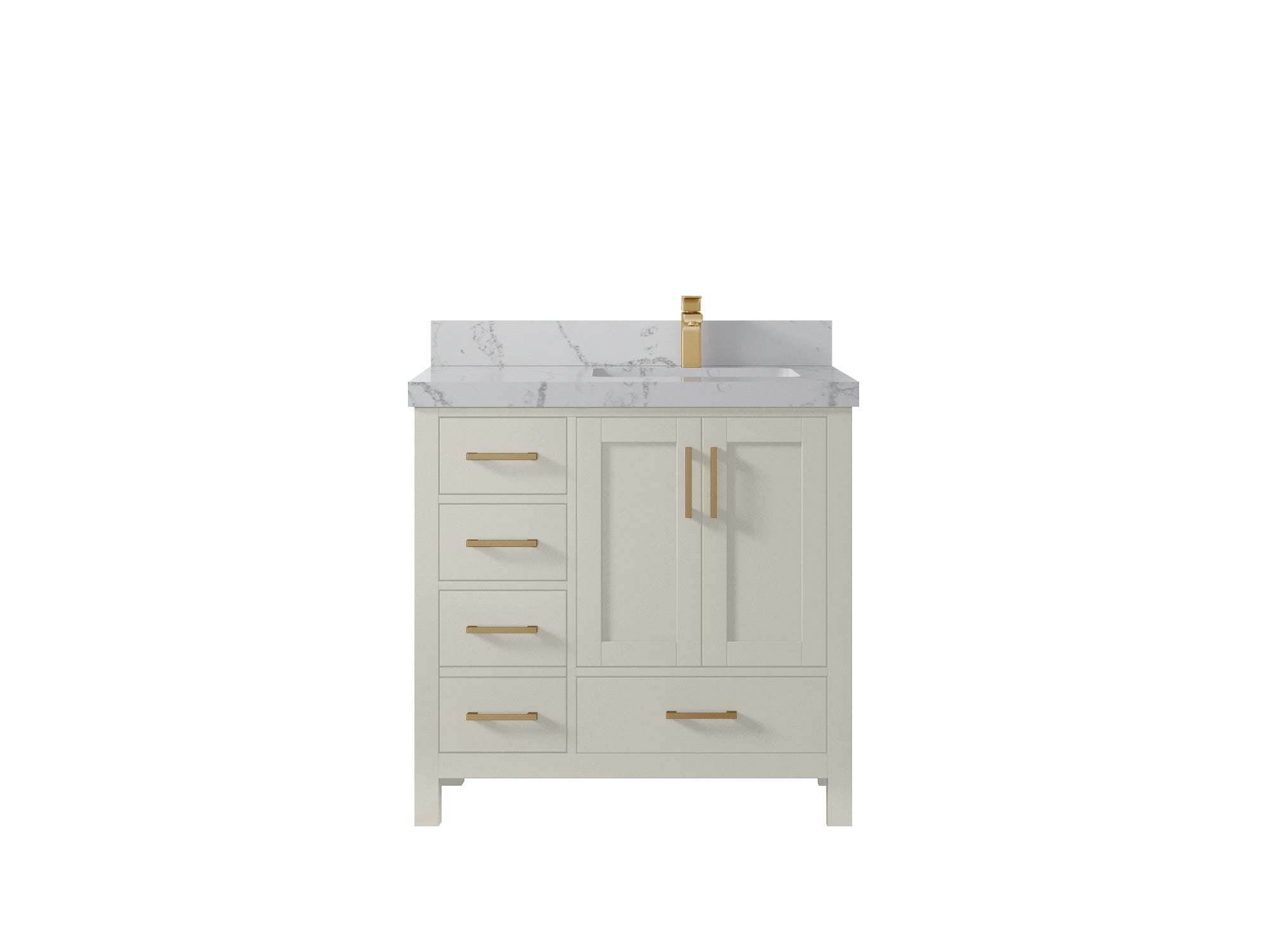 Malibu 36 in. W x 22 in. D Right Offset Sink Bathroom Vanity - Willow Bath and Vanity