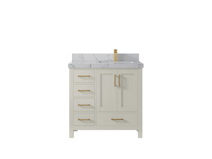 Malibu 36 in. W x 22 in. D Right Offset Sink Bathroom Vanity - photo 41