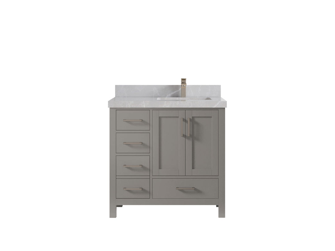 Malibu 36 in. W x 22 in. D Right Offset Sink Bathroom Vanity - Willow Bath and Vanity