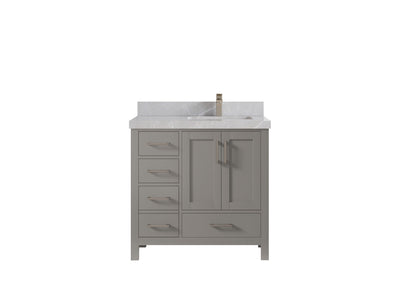 Malibu 36 in. W x 22 in. D Right Offset Sink Bathroom Vanity - Willow Bath and Vanity