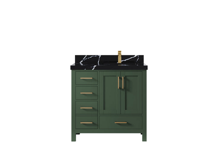 Malibu 36 in. W x 22 in. D Right Offset Sink Bathroom Vanity - photo 9