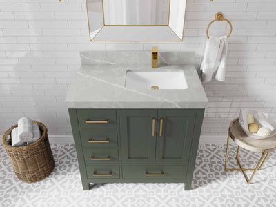 Malibu 36 in. W x 22 in. D Right Offset Sink Bathroom Vanity - Willow Bath and Vanity