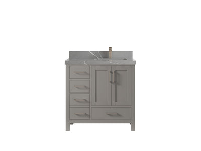 Malibu 36 in. W x 22 in. D Right Offset Sink Bathroom Vanity - Willow Bath and Vanity