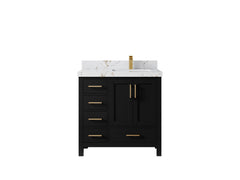 Malibu 36 in. W x 22 in. D Right Offset Sink Bathroom Vanity - photo 39