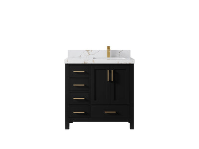 Malibu 36 in. W x 22 in. D Right Offset Sink Bathroom Vanity - Willow Bath and Vanity
