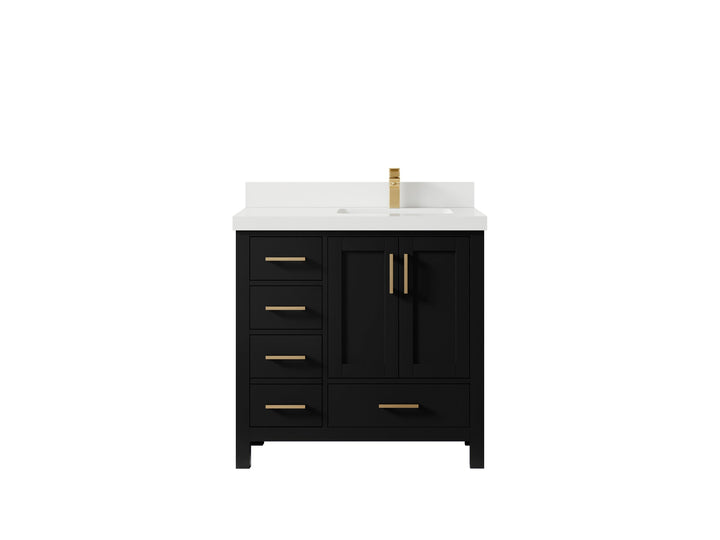 Malibu 36 in. W x 22 in. D Right Offset Sink Bathroom Vanity - photo 45