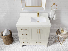 Malibu 36 in. W x 22 in. D Right Offset Sink Bathroom Vanity - photo 28