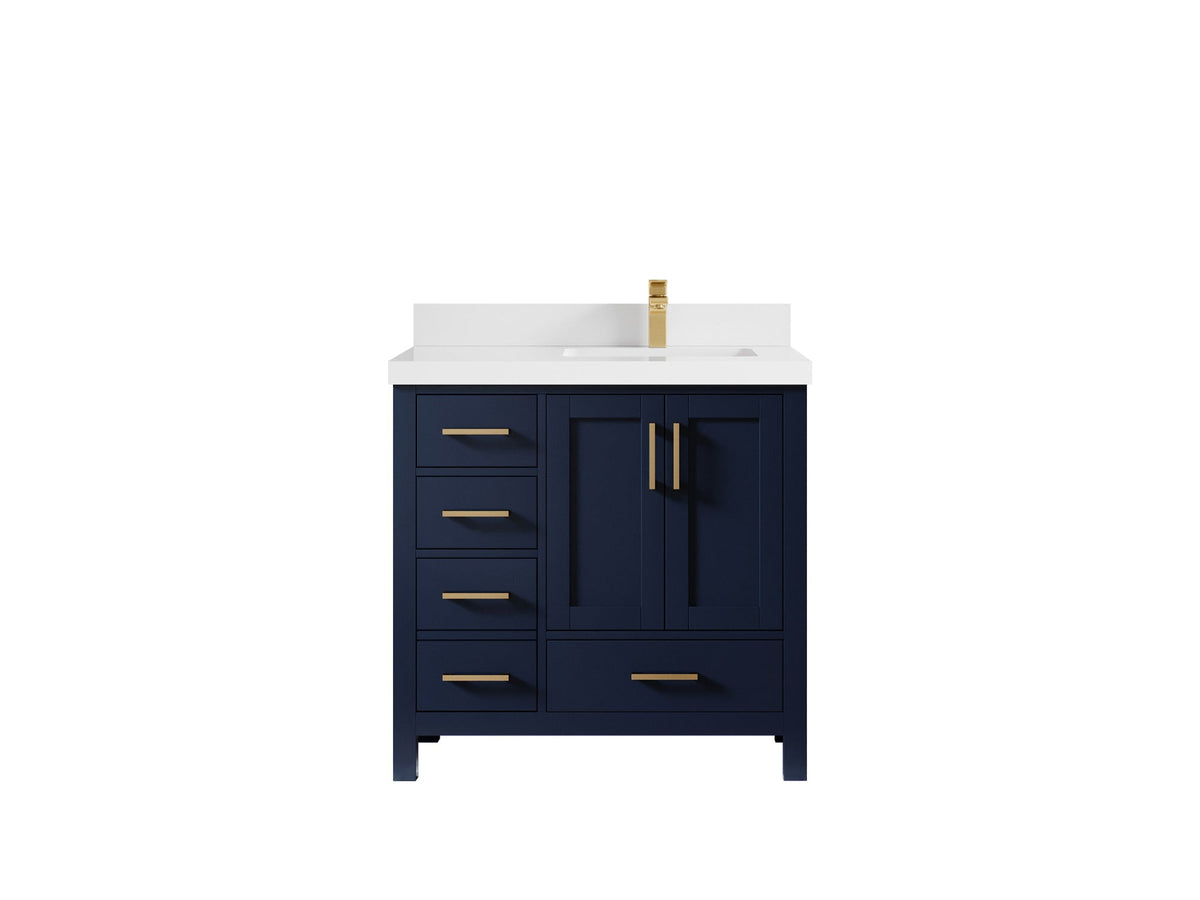 Malibu 36 in. W x 22 in. D Right Offset Sink Bathroom Vanity - Willow Bath and Vanity