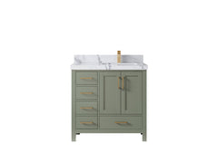 Malibu 36 in. W x 22 in. D Right Offset Sink Bathroom Vanity - photo 20