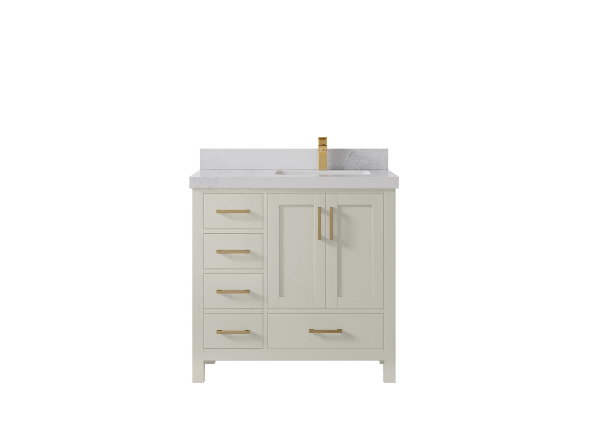 Malibu 36 in. W x 22 in. D Right Offset Sink Bathroom Vanity - Willow Bath and Vanity