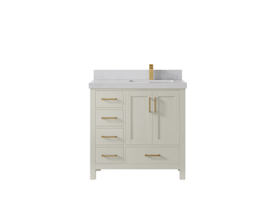 Malibu 36 in. W x 22 in. D Right Offset Sink Bathroom Vanity - Willow Bath and Vanity