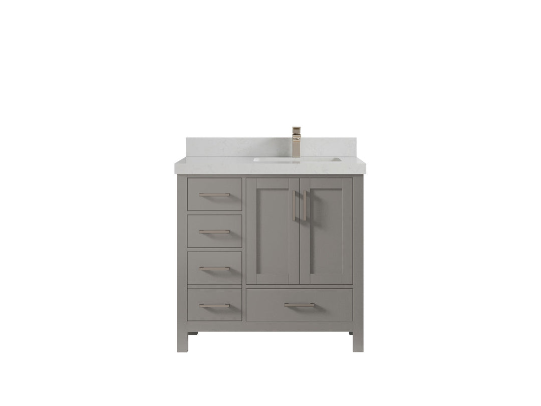 Malibu 36 in. W x 22 in. D Right Offset Sink Bathroom Vanity - Willow Bath and Vanity