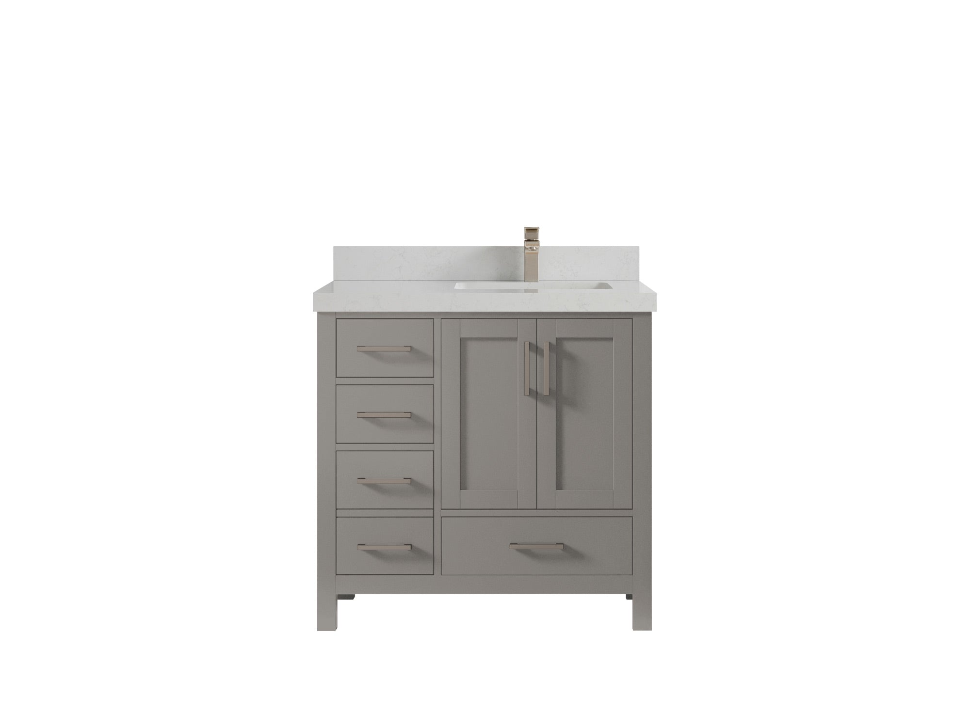 Malibu 36 in. W x 22 in. D Right Offset Sink Bathroom Vanity - Willow Bath and Vanity