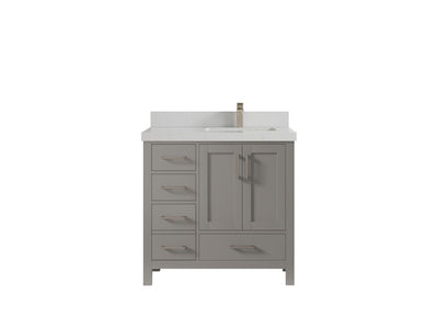 Malibu 36 in. W x 22 in. D Right Offset Sink Bathroom Vanity - Willow Bath and Vanity
