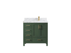 Malibu 36 in. W x 22 in. D Right Offset Sink Bathroom Vanity - photo 21